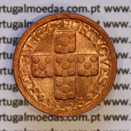 X centavos 1953 Bronze Republica Portuguesa, 10 centavos 1953 bronze, (Soberba), World Coins Portugal KM 583