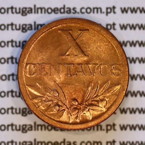X centavos 1953 Bronze Republica Portuguesa, 10 centavos 1953 bronze, (Soberba), World Coins Portugal KM 583