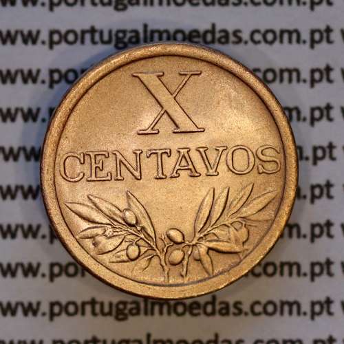 X centavos 1953 Bronze Republica Portuguesa, 10 centavos 1953 bronze, (Bela), World Coins Portugal KM 583