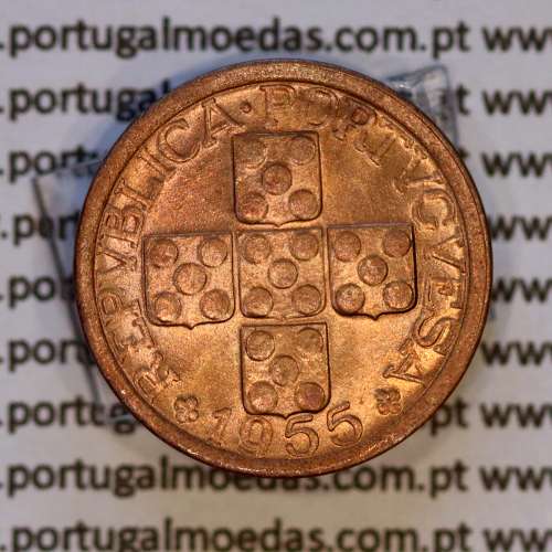 X centavos 1955 Bronze Republica Portuguesa, 10 centavos 1955 bronze, (Soberba), World Coins Portugal KM 583