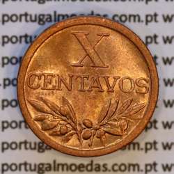 X centavos 1955 Bronze Republica Portuguesa, 10 centavos 1955 bronze, (Soberba), World Coins Portugal KM 583