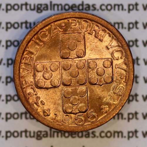 X centavos 1955 Bronze Republica Portuguesa, 10 centavos 1955 bronze, (Soberba), World Coins Portugal KM 583