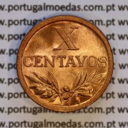 Portugal, bronze coin of 10 centavos 1955 Portuguese Republic, X centavos 1955 Bronze, (UNC), World Coins Portugal KM 583
