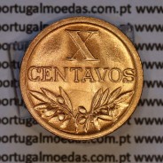 X centavos 1955 Bronze Republica Portuguesa, 10 centavos 1955 bronze, (Soberba), World Coins Portugal KM 583