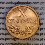 X centavos 1955 Bronze Republica Portuguesa, 10 centavos 1955 bronze, (Bela/Soberba), World Coins Portugal KM 583