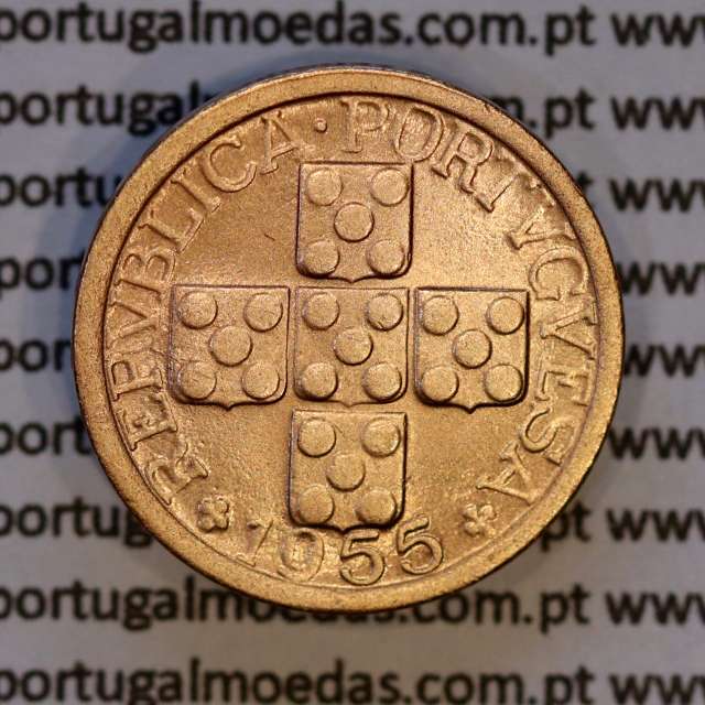 X centavos 1955 Bronze Republica Portuguesa, 10 centavos 1955 bronze, (Bela), World Coins Portugal KM 583