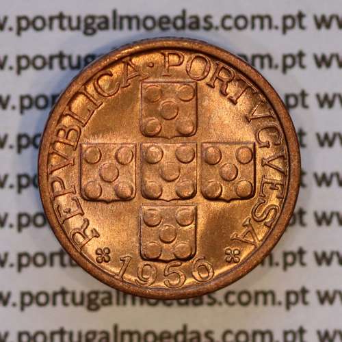 Portugal, bronze coin of 10 centavos 1956 Portuguese Republic, X centavos 1956 Bronze, (UNC), World Coins Portugal KM 583