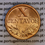 X centavos 1957 Bronze Republica Portuguesa, 10 centavos 1957 bronze, (Soberba), World Coins Portugal KM 583
