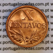 X centavos 1958 Bronze Republica Portuguesa, 10 centavos 1958 bronze, (Soberba), World Coins Portugal KM 583