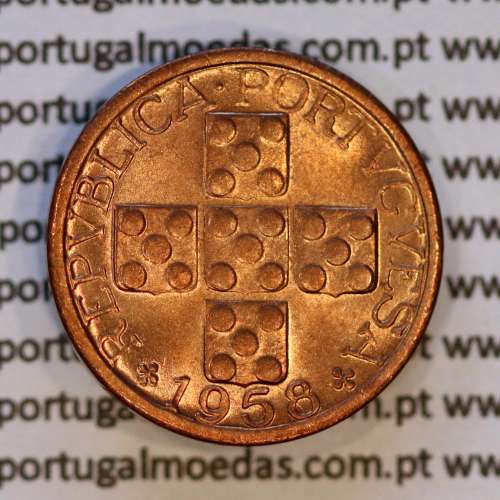 X centavos 1958 Bronze Republica Portuguesa, 10 centavos 1958 bronze, (Soberba), World Coins Portugal KM 583