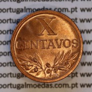 X centavos 1958 Bronze Republica Portuguesa, 10 centavos 1958 bronze, (Soberba), World Coins Portugal KM 583