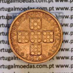 X centavos 1958 Bronze Republica Portuguesa, 10 centavos 1958 bronze, (Bela), World Coins Portugal KM 583
