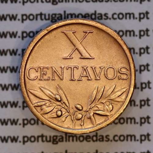 X centavos 1958 Bronze Republica Portuguesa, 10 centavos 1958 bronze, (Bela), World Coins Portugal KM 583