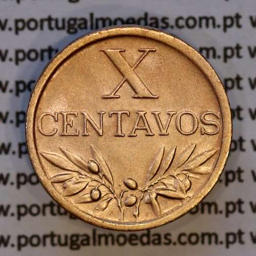 X centavos 1958 Bronze Republica Portuguesa, 10 centavos 1958 bronze, (Bela), World Coins Portugal KM 583