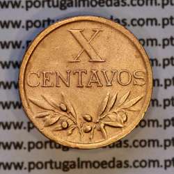 X centavos 1958 Bronze Republica Portuguesa, 10 centavos 1958 bronze, (MBC+/Bela-), World Coins Portugal KM 583