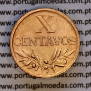 X centavos 1958 Bronze Republica Portuguesa, 10 centavos 1958 bronze, (MBC+/Bela-), World Coins Portugal KM 583