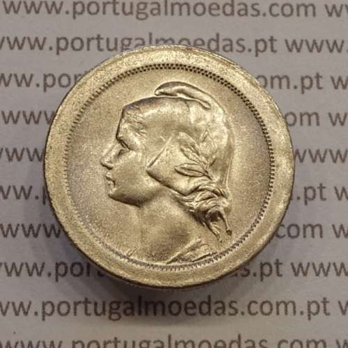 20 centavos 1921 Cupro-níquel, $20 centavos 1921 cuproníquel da Republica Portuguesa, (Soberba), World Coins KM571