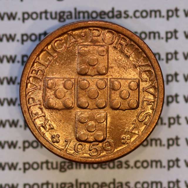 X centavos 1959 Bronze Republica Portuguesa, 10 centavos 1959 bronze, (Soberba), World Coins Portugal KM 583