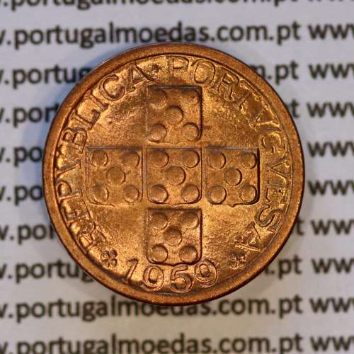 X centavos 1959 Bronze Republica Portuguesa, 10 centavos 1959 bronze, (Soberba), World Coins Portugal KM 583