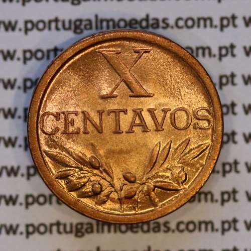 X centavos 1959 Bronze Republica Portuguesa, 10 centavos 1959 bronze, (Soberba), World Coins Portugal KM 583
