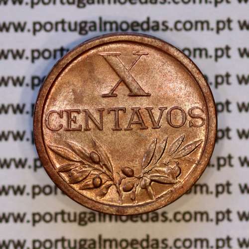 X centavos 1959 Bronze Republica Portuguesa, 10 centavos 1959 bronze, (Soberba), World Coins Portugal KM 583
