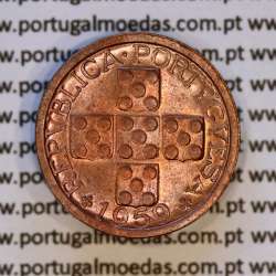 Portugal, bronze coin of 10 centavos 1959 Portuguese Republic, X centavos 1959 Bronze, (UNC), World Coins Portugal KM 583