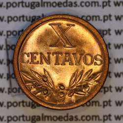 X centavos 1959 Bronze Republica Portuguesa, 10 centavos 1959 bronze, (Soberba), World Coins Portugal KM 583