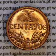 Portugal, bronze coin of 10 centavos 1959 Portuguese Republic, X centavos 1959 Bronze, (UNC), World Coins Portugal KM 583