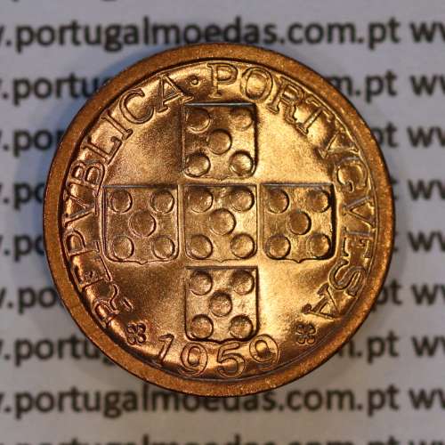 X centavos 1959 Bronze Republica Portuguesa, 10 centavos 1959 bronze, (Soberba), World Coins Portugal KM 583