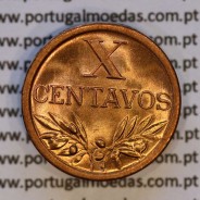 X centavos 1959 Bronze Republica Portuguesa, 10 centavos 1959 bronze, (Soberba), World Coins Portugal KM 583