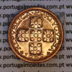X centavos 1959 Bronze Republica Portuguesa, 10 centavos 1959 bronze, (Soberba), World Coins Portugal KM 583