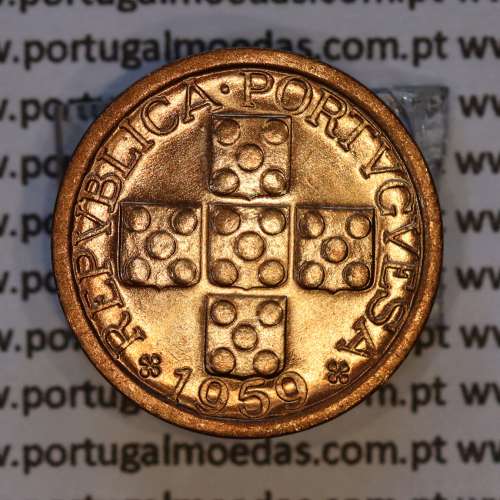 X centavos 1959 Bronze Republica Portuguesa, 10 centavos 1959 bronze, (Soberba), World Coins Portugal KM 583
