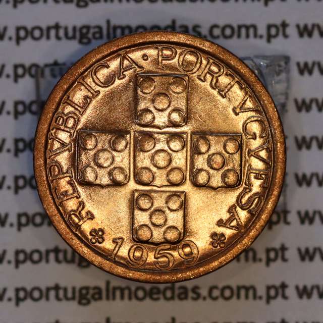 X centavos 1959 Bronze Republica Portuguesa, 10 centavos 1959 bronze, (Soberba), World Coins Portugal KM 583
