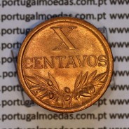 X centavos 1959 Bronze Republica Portuguesa, 10 centavos 1959 bronze, (Soberba), World Coins Portugal KM 583