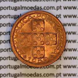 Portugal, bronze coin of 10 centavos 1959 Portuguese Republic, X centavos 1959 Bronze, (UNC), World Coins Portugal KM 583