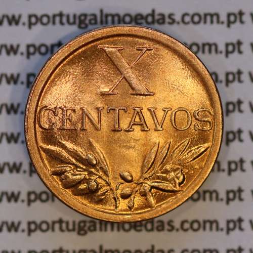 X centavos 1959 Bronze Republica Portuguesa, 10 centavos 1959 bronze, (Soberba), World Coins Portugal KM 583
