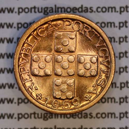 X centavos 1959 Bronze Republica Portuguesa, 10 centavos 1959 bronze, (Soberba), World Coins Portugal KM 583