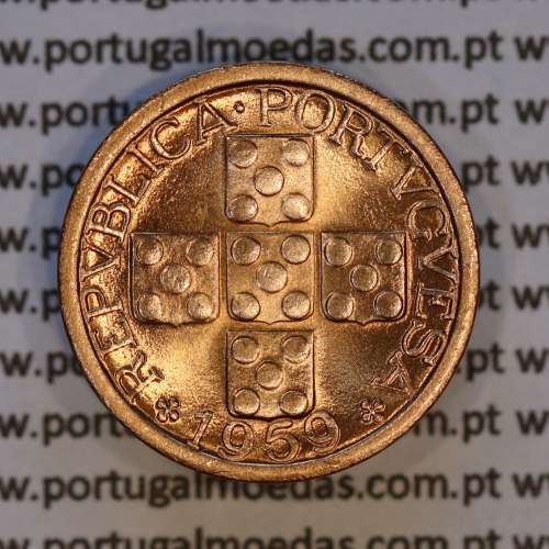 X centavos 1959 Bronze Republica Portuguesa, 10 centavos 1959 bronze, (Soberba), World Coins Portugal KM 583