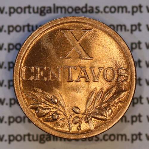 X centavos 1959 Bronze Republica Portuguesa, 10 centavos 1959 bronze, (Soberba), World Coins Portugal KM 583