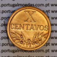 Portugal, bronze coin of 10 centavos 1959 Portuguese Republic, X centavos 1959 Bronze, (AU/UNC), World Coins Portugal KM 583