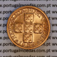 X centavos 1959 Bronze Republica Portuguesa, 10 centavos 1959 bronze, (Bela/Soberba), World Coins Portugal KM 583