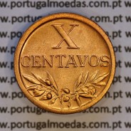 X centavos 1959 Bronze Republica Portuguesa, 10 centavos 1959 bronze, (Bela/Soberba), World Coins Portugal KM 583