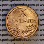 Portugal, bronze coin of 10 centavos 1959 Portuguese Republic, X centavos 1959 Bronze, (AU/UNC), World Coins Portugal KM 583