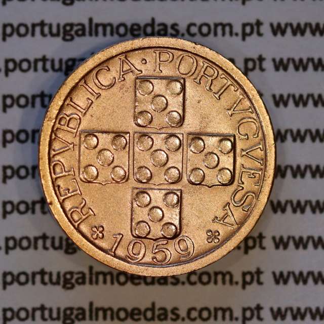 X centavos 1959 Bronze Republica Portuguesa, 10 centavos 1959 bronze, (Bela-), World Coins Portugal KM 583