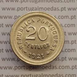 MOEDA DE VINTE CENTAVOS (20 CENTAVOS) CUPRO-NÍQUEL 1921 BELA