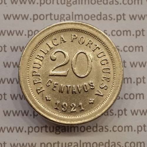 MOEDA DE VINTE CENTAVOS (20 CENTAVOS) CUPRO-NÍQUEL 1921 BELA
