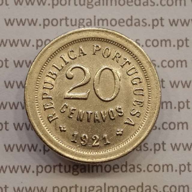 MOEDA DE VINTE CENTAVOS (20 CENTAVOS) CUPRO-NÍQUEL 1921 BELA