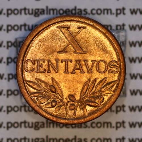 X centavos 1960 Bronze Republica Portuguesa, 10 centavos 1960 bronze, (Soberba), World Coins Portugal KM 583