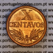 X centavos 1960 Bronze Republica Portuguesa, 10 centavos 1960 bronze, (Soberba), World Coins Portugal KM 583