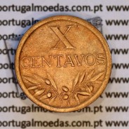 X centavos 1960 Bronze Republica Portuguesa, 10 centavos 1960 bronze, (Bela), World Coins Portugal KM 583